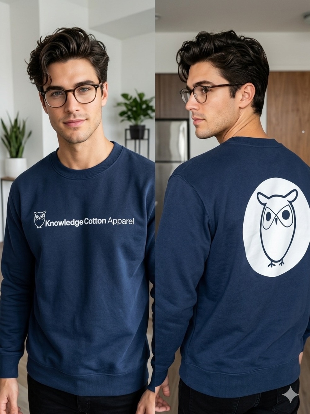 Men's Navy Crewneck Pullover